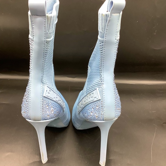 Steve Madden Maxwelle Light Blue Rhinestone Accent Bootie - Picture 9 of 9